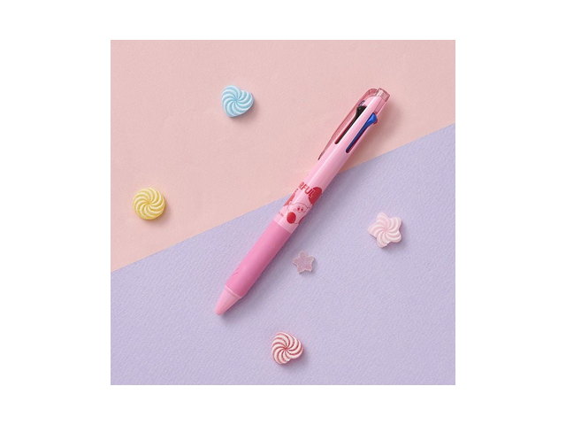 【星のカービィ】ジェットストリーム3色ボールペン （メインアート/ベビーピンク）の商品画像