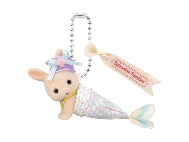シルバニアファミリーキーチェーン みるくウサギの赤ちゃん（はいはい）-マーメイド-の商品画像