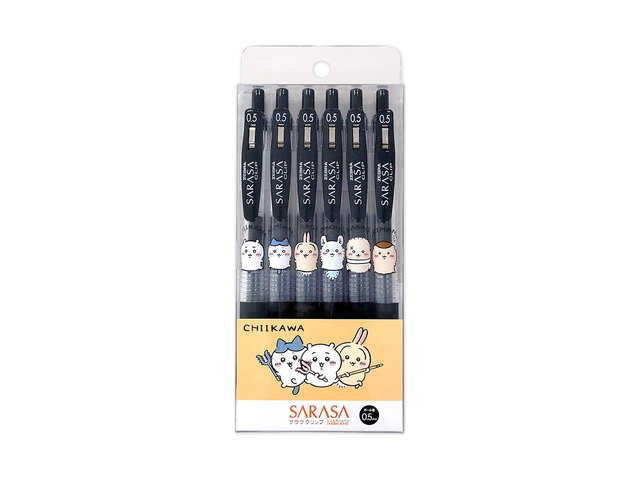 ちいかわ SARASAボールペン 6本セット（しろめーず・黒）の商品画像