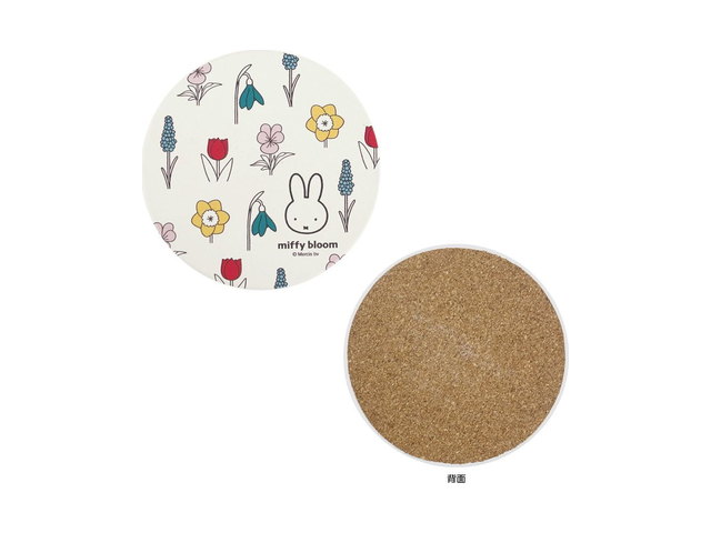 陶製吸水コースター [white] (miffy bloom)の商品画像