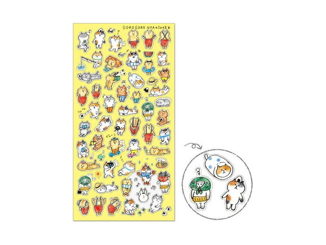 ごろごろにゃんすけ ぺペタンコシール 77892 プチプチ にゃんすけの商品画像
