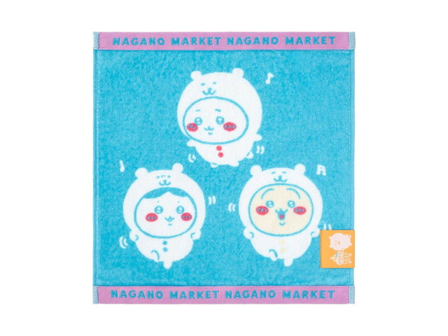 ナガノキャラクターズ カラーなヘム付きハンドタオル（ちいかわたち）の商品画像