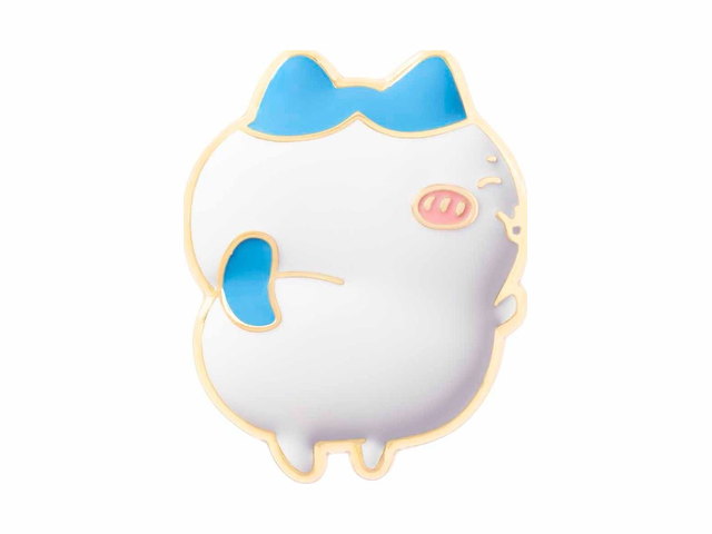 ナガノキャラクターズ メタルブローチ（ハチワレ）の商品画像