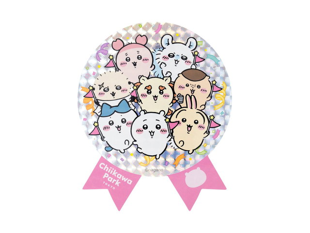 ちいかわ ちいかわパーク 大きめキラキラステッカー（みんな フラッグ）の商品画像