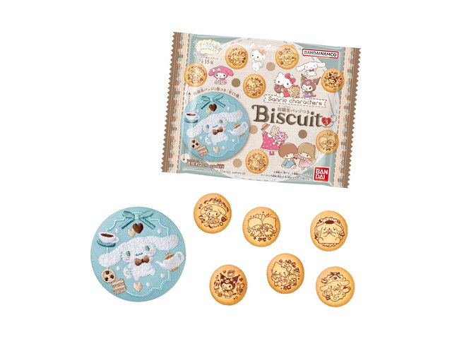 サンリオキャラクターズ 刺繍缶バッジビスケット3の商品画像