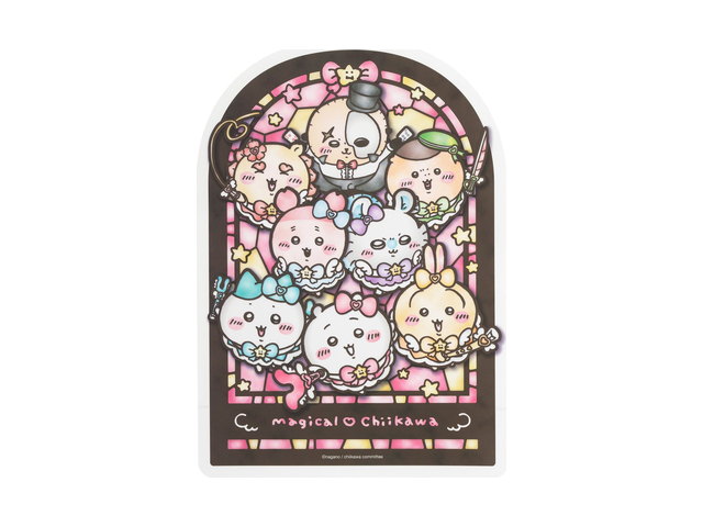 ちいかわ まじかるちいかわ ステンドグラス風ウォールステッカー（大集合）の商品画像