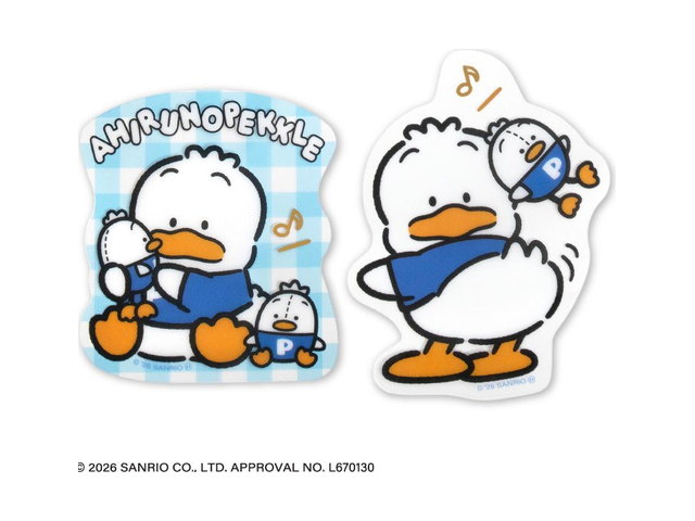 あひるのペックル ステッカー（クリア） サンキューマート公式の商品画像