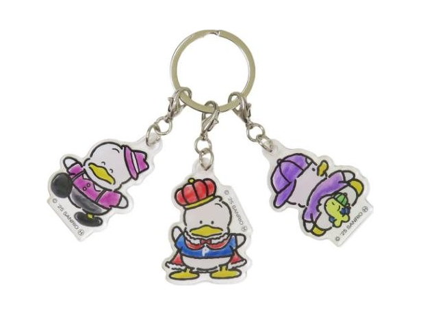 あひるのペックル 3連アクリルキーホルダー 35th A サンリオ マリモクラフト 3チャームの商品画像
