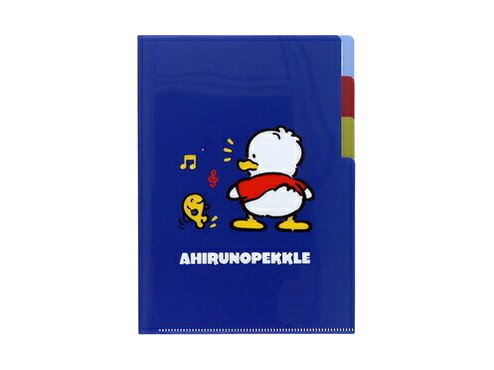 A5 クリアファイル 3ポケット ダイカット あひるのペックル レトロ サンリオキャラクターズ 第4弾の商品画像
