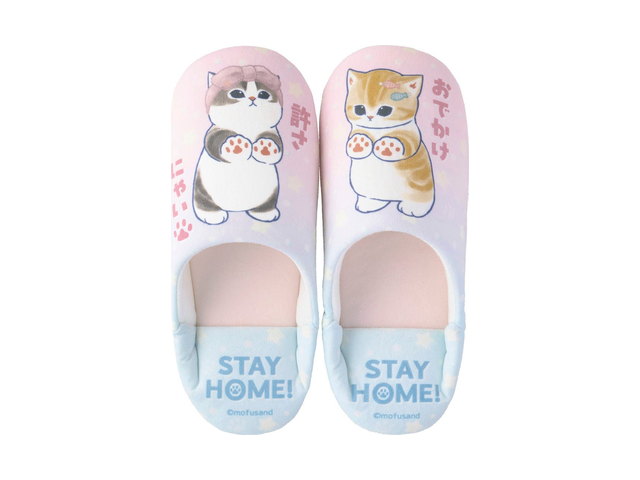 mofusand おでかけ邪魔したいにゃん！ バブーシュスリッパの商品画像