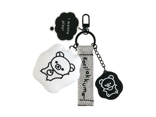 刺繍キーホルダー（BASIC RILAKKUMA MONOCHROME・B）の商品画像