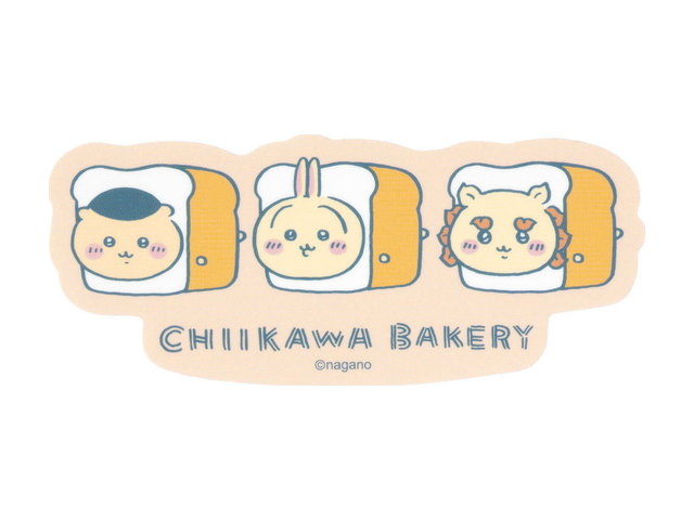 ちいかわ ちいかわベーカリー スマホに貼れるサイズのマットステッカー（食パンなトリオ）の商品画像