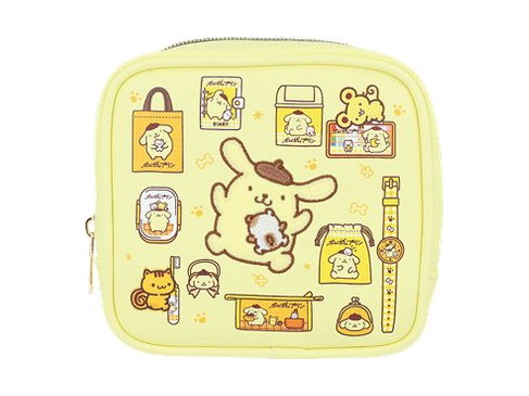 スクエアポーチ ポムポムプリン イエローの商品画像