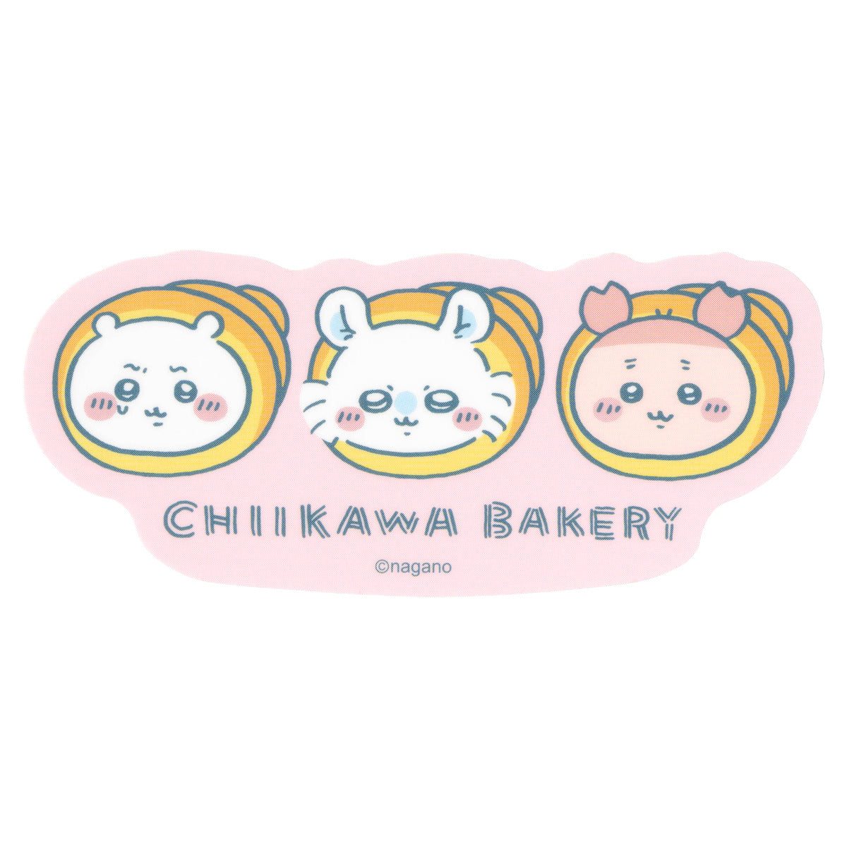 ちいかわ ちいかわベーカリー スマホに貼れるサイズのマットステッカー（コロネなトリオ）の商品画像