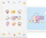 クリアファイル うさまる&うさこ(ホワイト/ブルー) ステーショナリー 「一番くじ うさ」の商品画像