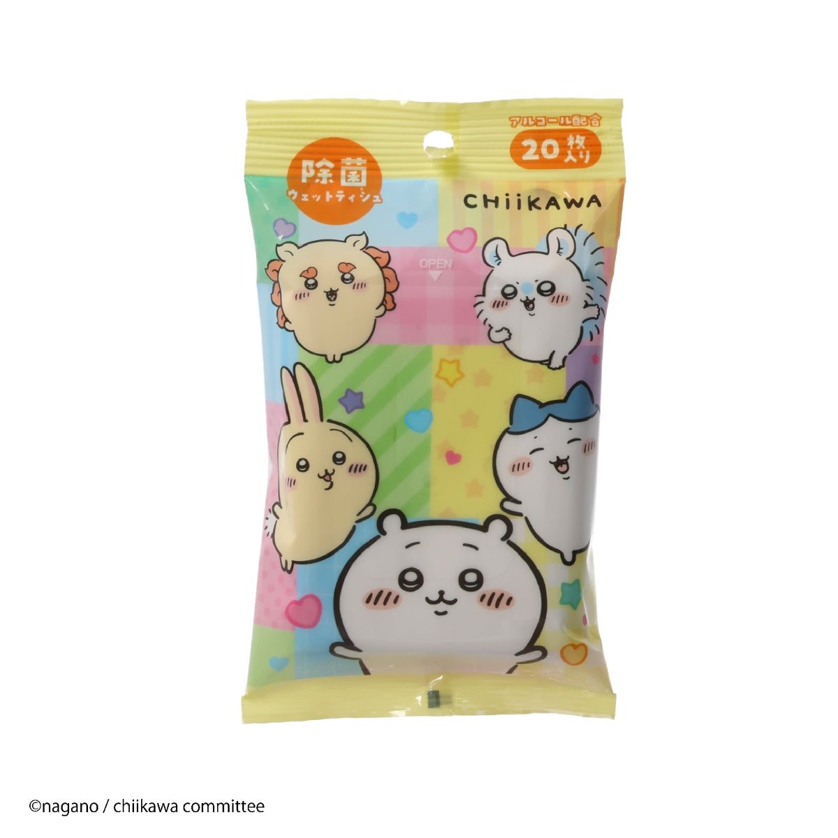 ちいかわ アニメ『ちいかわ』 除菌ウェットティシュ20枚入りの商品画像