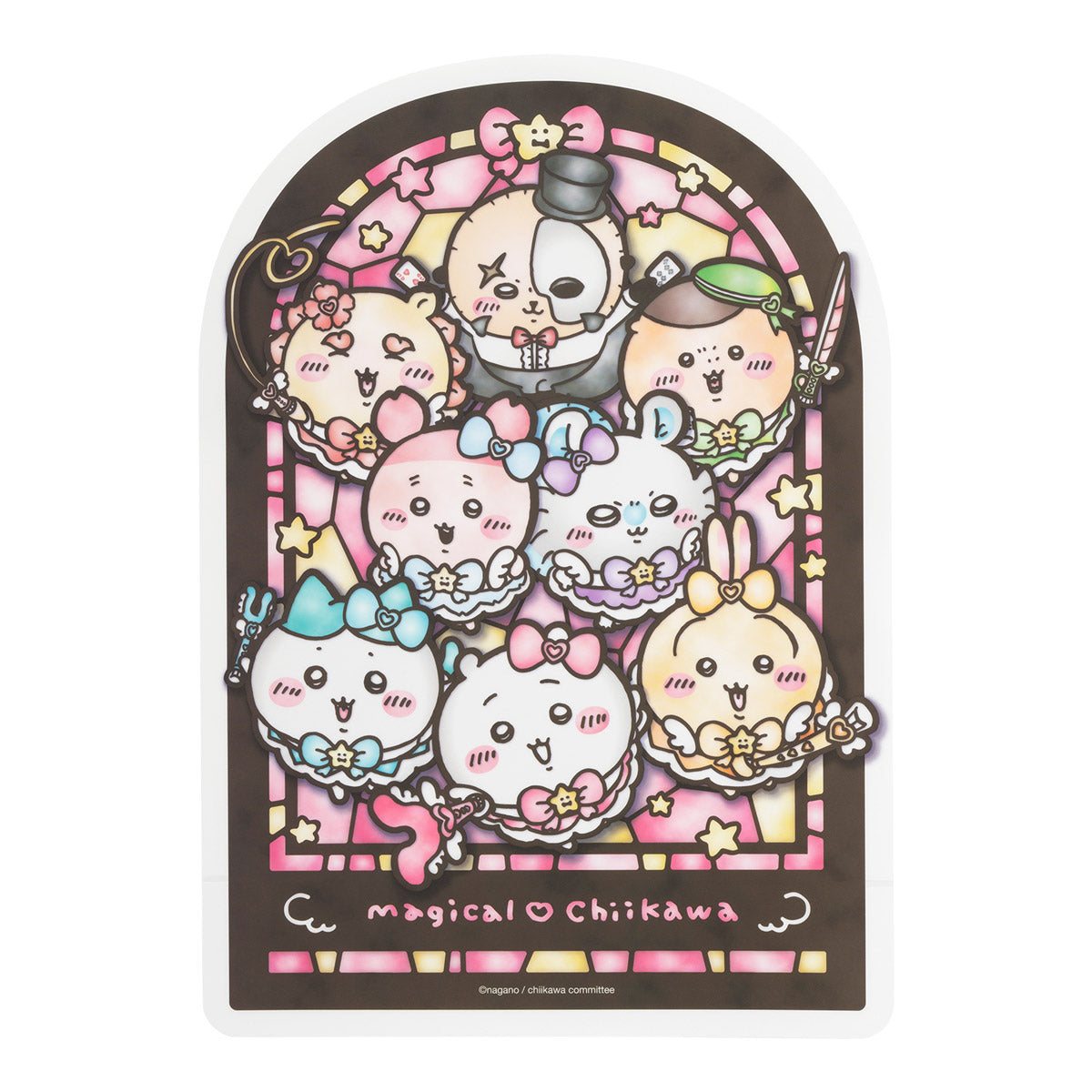 ちいかわ まじかるちいかわ ステンドグラス風ウォールステッカー(大集合)の商品画像
