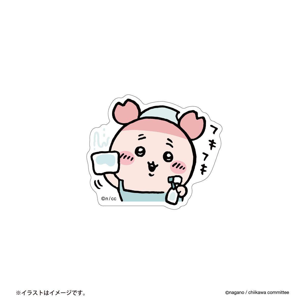ちいかわ スマホに貼れるサイズのステッカー（フキフキ）の商品画像