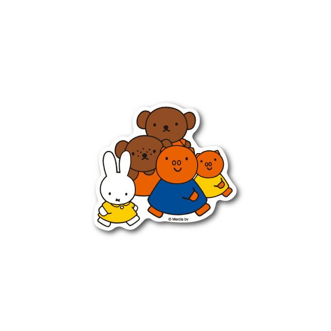 miffy ダイカットビニールミニステッカー ミッフィーとなかまたち キャラクターステッカー 絵本の商品画像