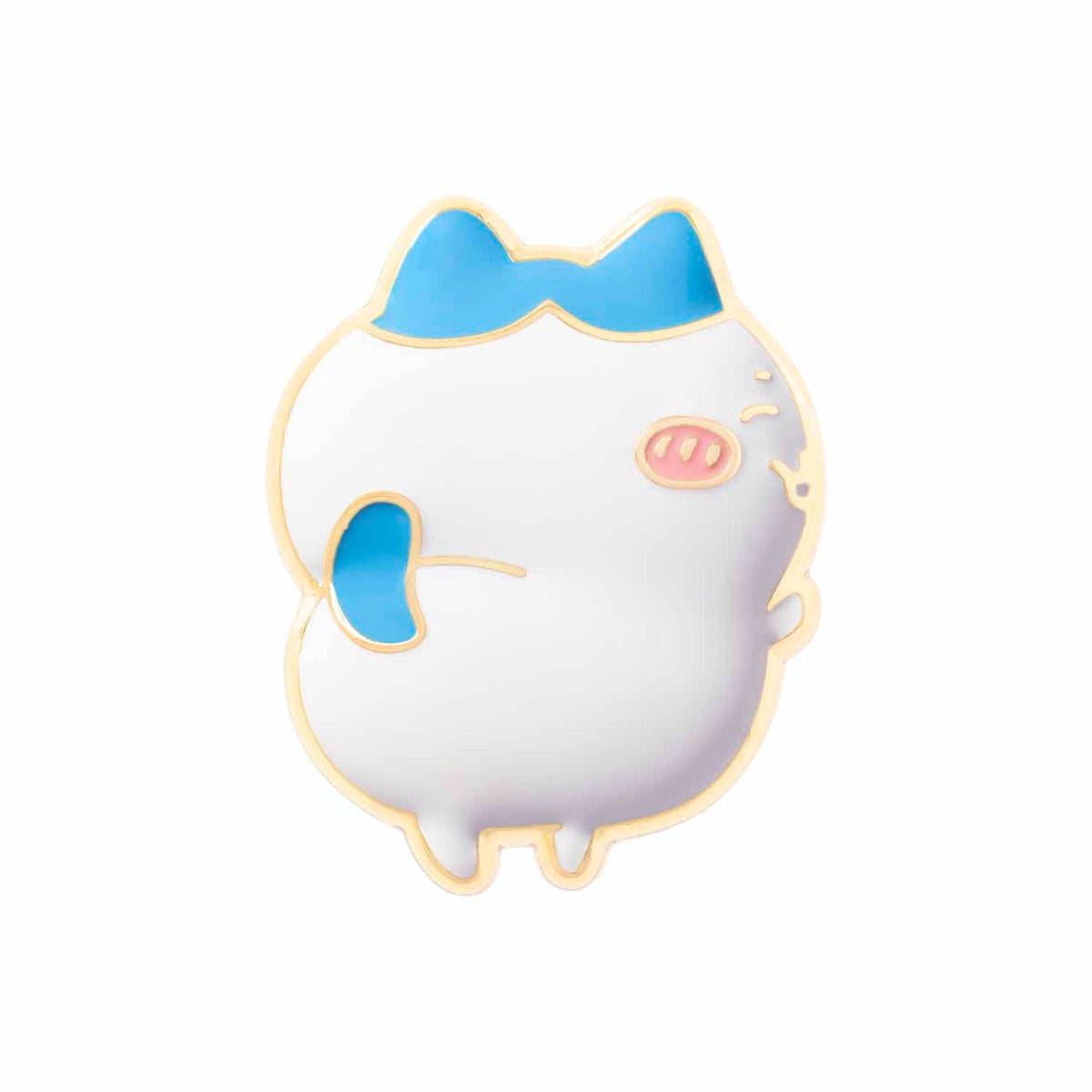 ナガノキャラクターズ メタルブローチ(ハチワレ)の商品画像