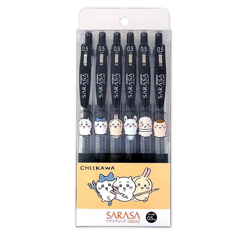 ちいかわ SARASAボールペン 6本セット(しろめーず・黒)の商品画像