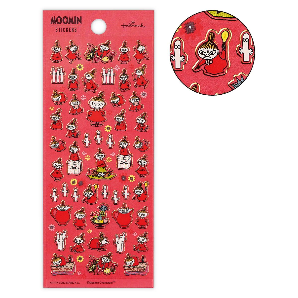 ムーミン フチドリシール リトルミイとニョロニョロの商品画像