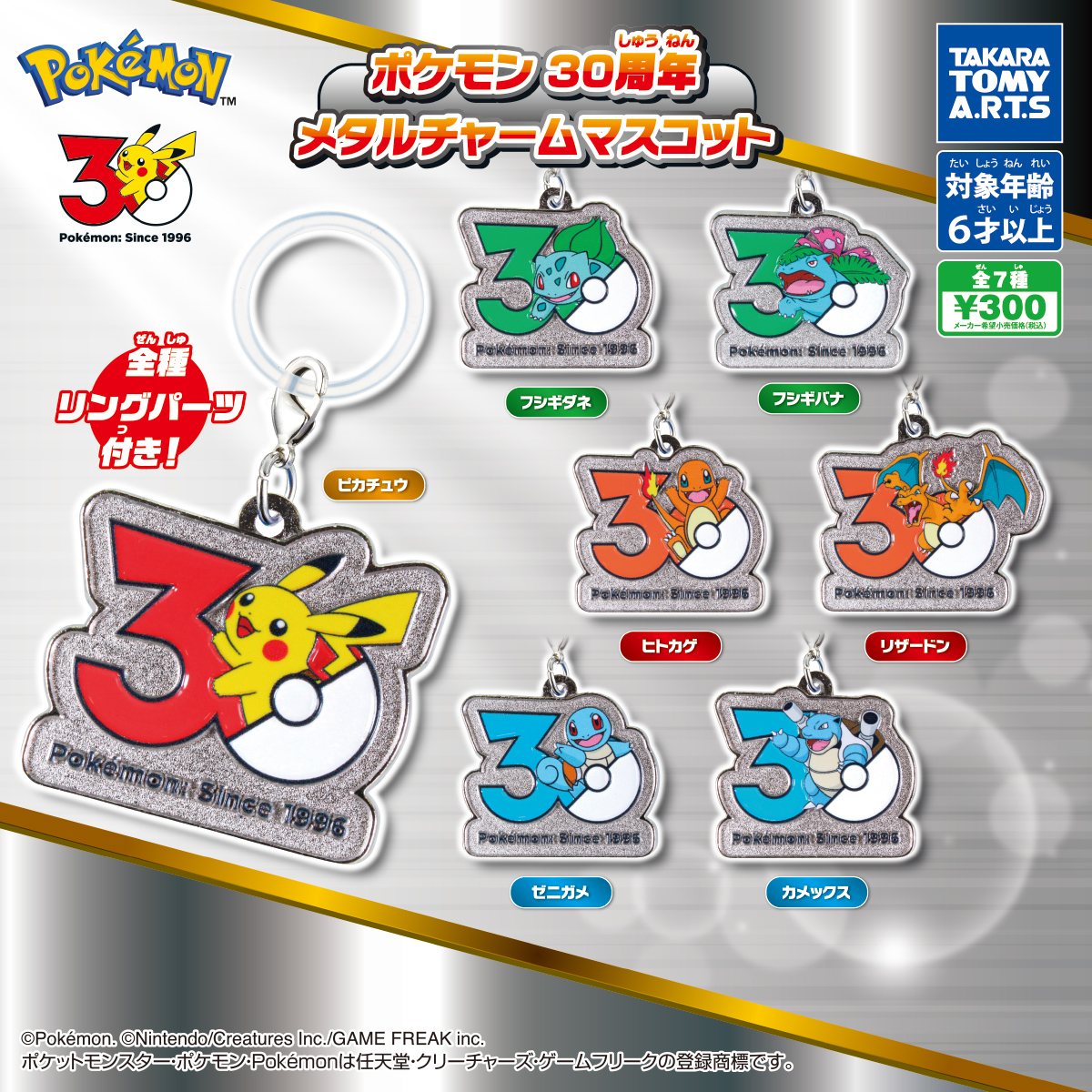 ポケモン 30周年 メタルチャームマスコットの商品画像