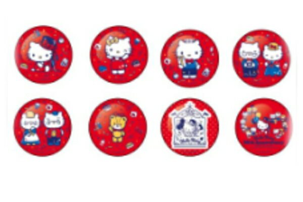 サンリオキャラクターズ トレーディング缶バッジハローキティ 50th 50周年 缶 缶バッチ バッチの商品画像